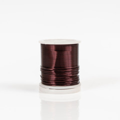 spool of colored metallic thread