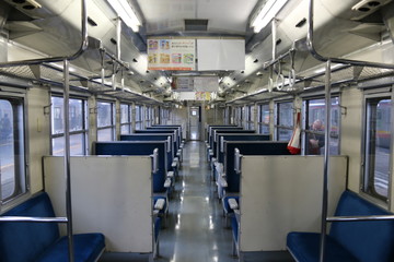 interior of train japan