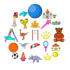 Obraz premium Gaud icons set. Cartoon set of 25 gaud vector icons for web isolated on white background