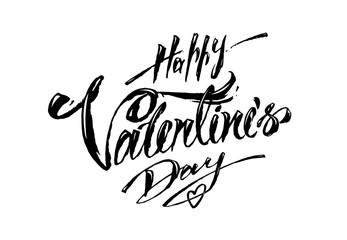 Happy Valentines Day vector lettering