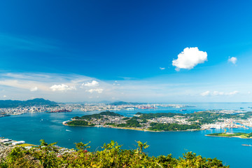 関門海峡と北九州工業地帯