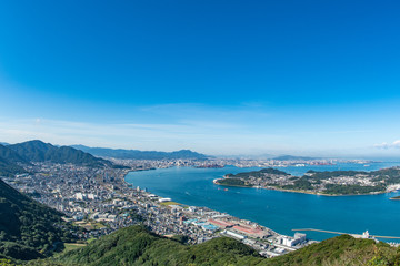 関門海峡と北九州工業地帯