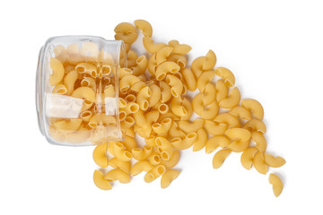 pasta on white background