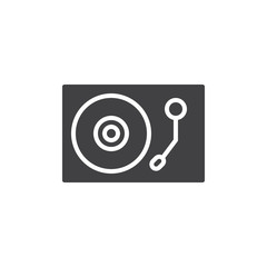 Dj mixer, gramophone vector icon. filled flat sign for mobile concept and web design. Record player simple solid icon. Symbol, logo illustration. Pixel perfect vector graphics