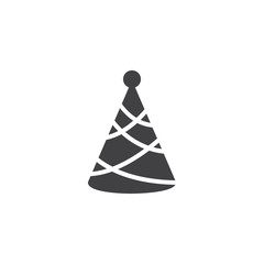 Party hat vector icon. filled flat sign for mobile concept and web design. Cone hat simple solid icon. Symbol, logo illustration. Pixel perfect vector graphics