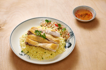 Hoi An chicken rice , Vietnam gourmet steamed chicken with rice