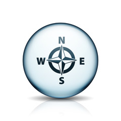 Compass button illustration