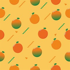 Seamless pattern with orange vector 