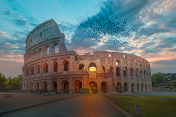 Colosseum in Rome. Colosseum is the most landmark in Rome