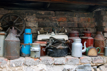 Old kitchen utensils