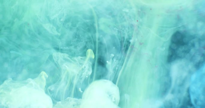 Art object with paints,  abstraction. Macro. 4K.
