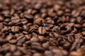 Roasted coffee beans background