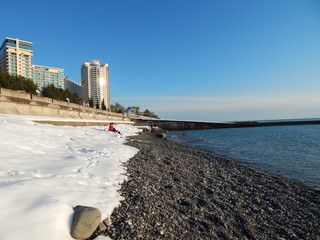 view of beach in eilat resort in israel