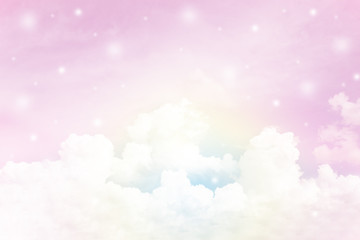 rainbow in cloudy sky