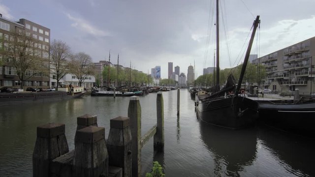 Downtown Rotterdam oude haven haringvliet