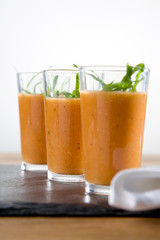 Karotte vegan Suppe, Smoothie für gesunde Ernährung
