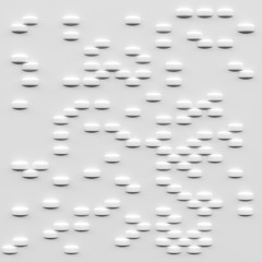 Abstract white blocks, 3d rendering