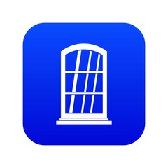 White narrow window icon digital blue for any design isolated on white vector illustration