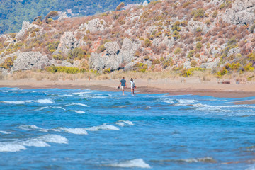 Popular beach of Iztuzu - Iztuzu beach is a part of famous tourist area - Dalyan, Turkey