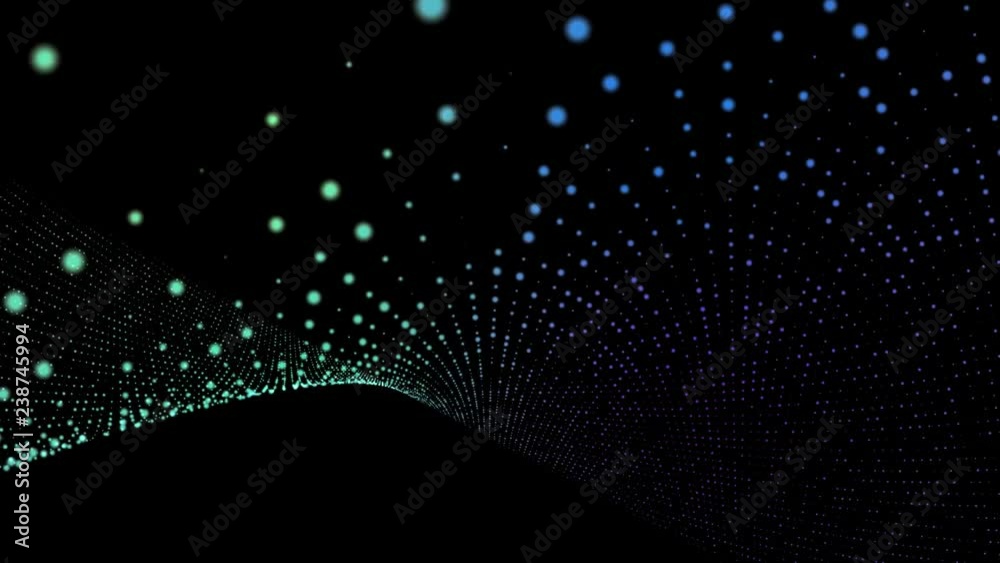 Poster background particle. pattern glow particles on black background. motion abstract points.