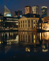 Fototapeta na wymiar The Hague city, Netherlands night photography