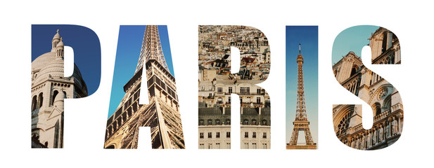 Paris France collage