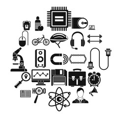 Load icons set. Simple set of 25 load vector icons for web isolated on white background