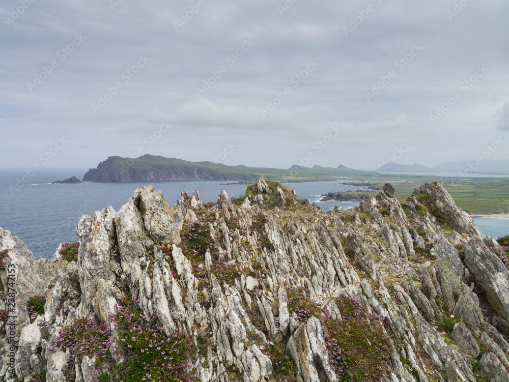 Sticker cliffs of the ring of kerry in ireland