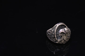 Fototapeta premium Eagle ring , Fashion silver ring