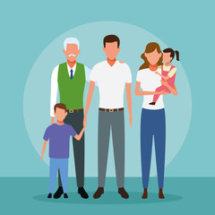 Family people cartoon