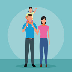 Family people cartoon