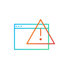 Error, alert window vector icon outline style