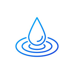 Water drop vector icon outline style