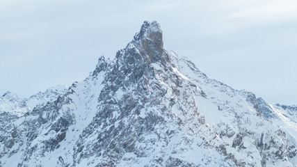 Fototapeta na wymiar Courchevel Ski Resort Les 3 Vallees Rhone Alpes Savoie France La Saulire Cablecar to the top