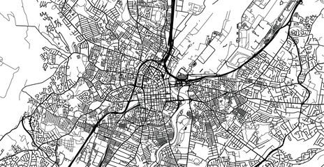 Fototapeta na wymiar Urban vector city map of Belfast, Ireland