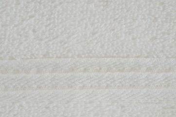 Texture of white terry cloth closeup shot