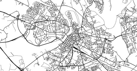 Urban vector city map of Limerick, Ireland