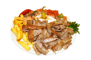 döner rind fleisch kebap teller döner teller lamm kebab teller