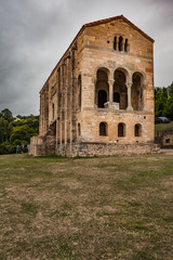 Fototapeta premium The church of St Mary at Mount Naranco is a Roman Catholic Asturian pre-Romanesque Asturian architecture. Asturias, Spain.