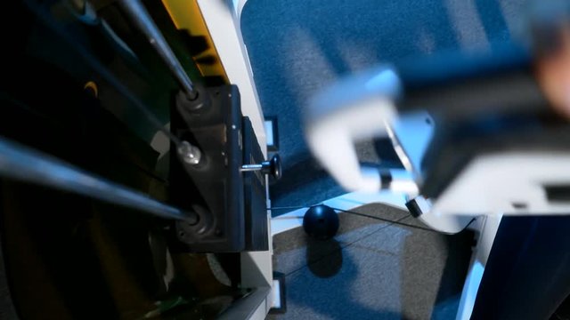 movement of pancakes on a power simulator.