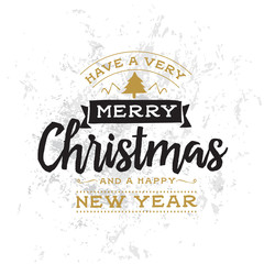 Merry Christmas typography.
