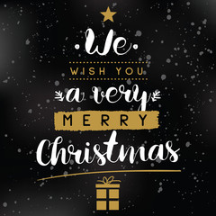 Merry Christmas typography.