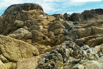rocks and sea