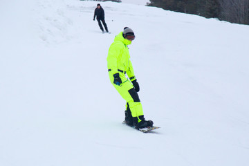 Fototapeta na wymiar Snowboarding Snowboard Snowboarder 
