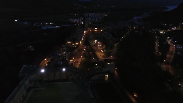 Ainsa. Village of Huesca. Aragon ,Spain. 4k Drone Video
