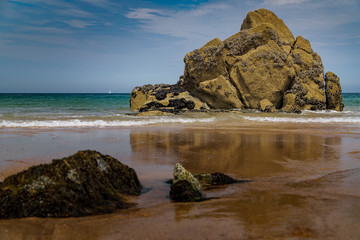 stone reflections on the beach