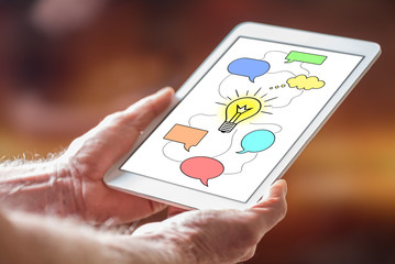 Idea concept on a tablet