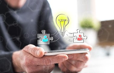 Concept of teamwork idea