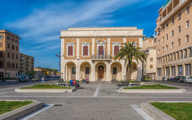 Fototapeta premium historic building near the port of Livorno, Tuscany, Italy