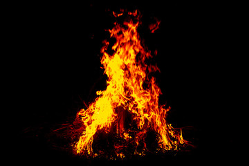 fire in a fire place